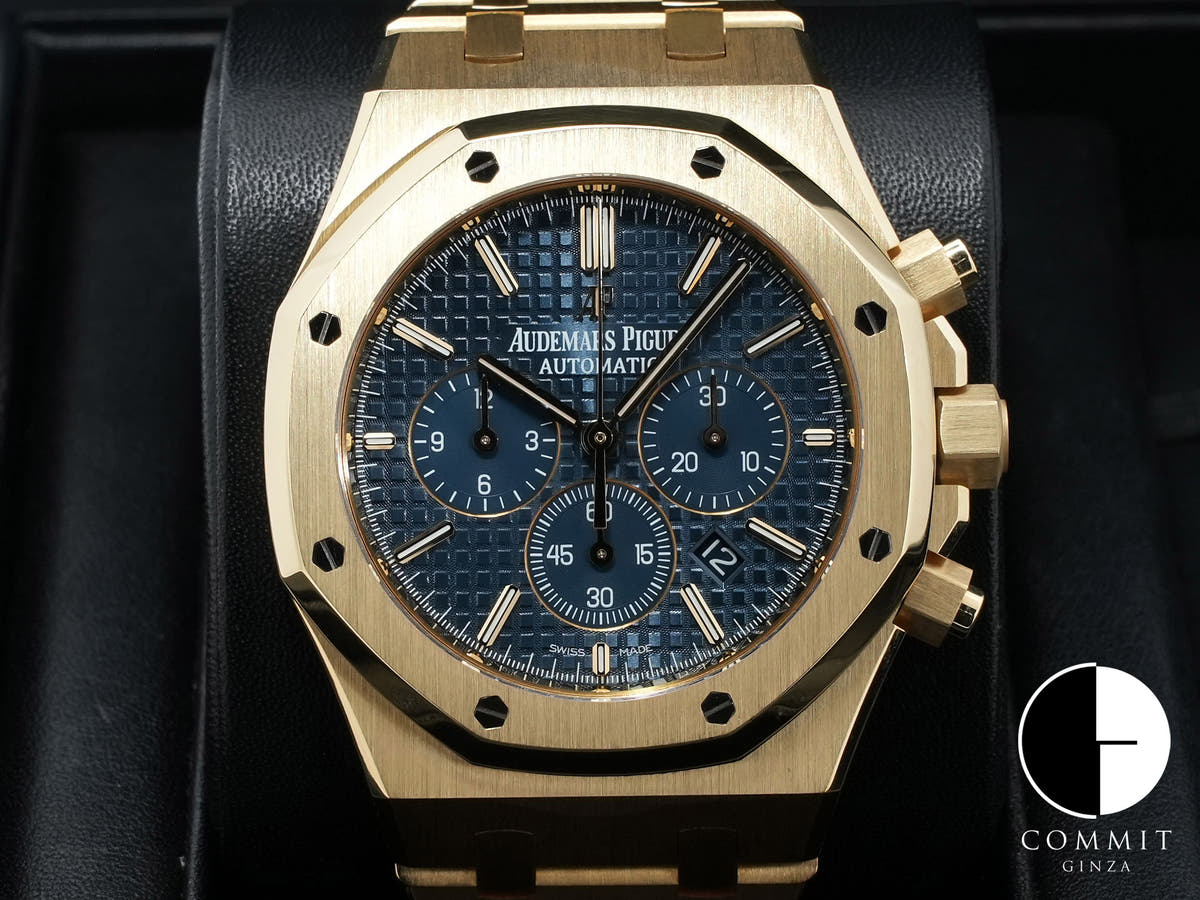 オーデマピゲ ロイヤルオーク クロノグラフ Ref.26320BA.OO.1220BA.02 イエローゴールド ブルー文字盤