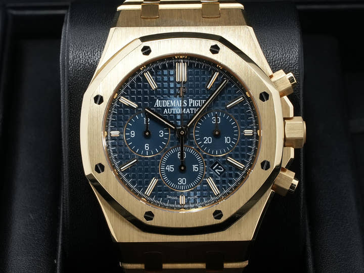 オーデマピゲ ロイヤルオーク クロノグラフ Ref.26320BA.OO.1220BA.02 イエローゴールド ブルー文字盤