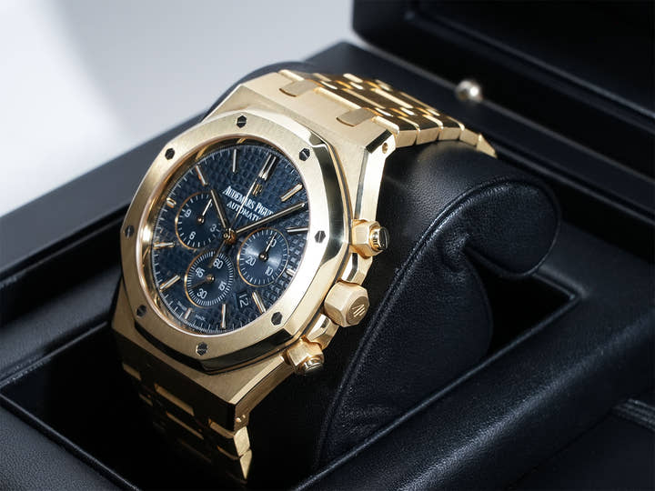 オーデマピゲ ロイヤルオーク クロノグラフ Ref.26320BA.OO.1220BA.02 イエローゴールド ブルー文字盤