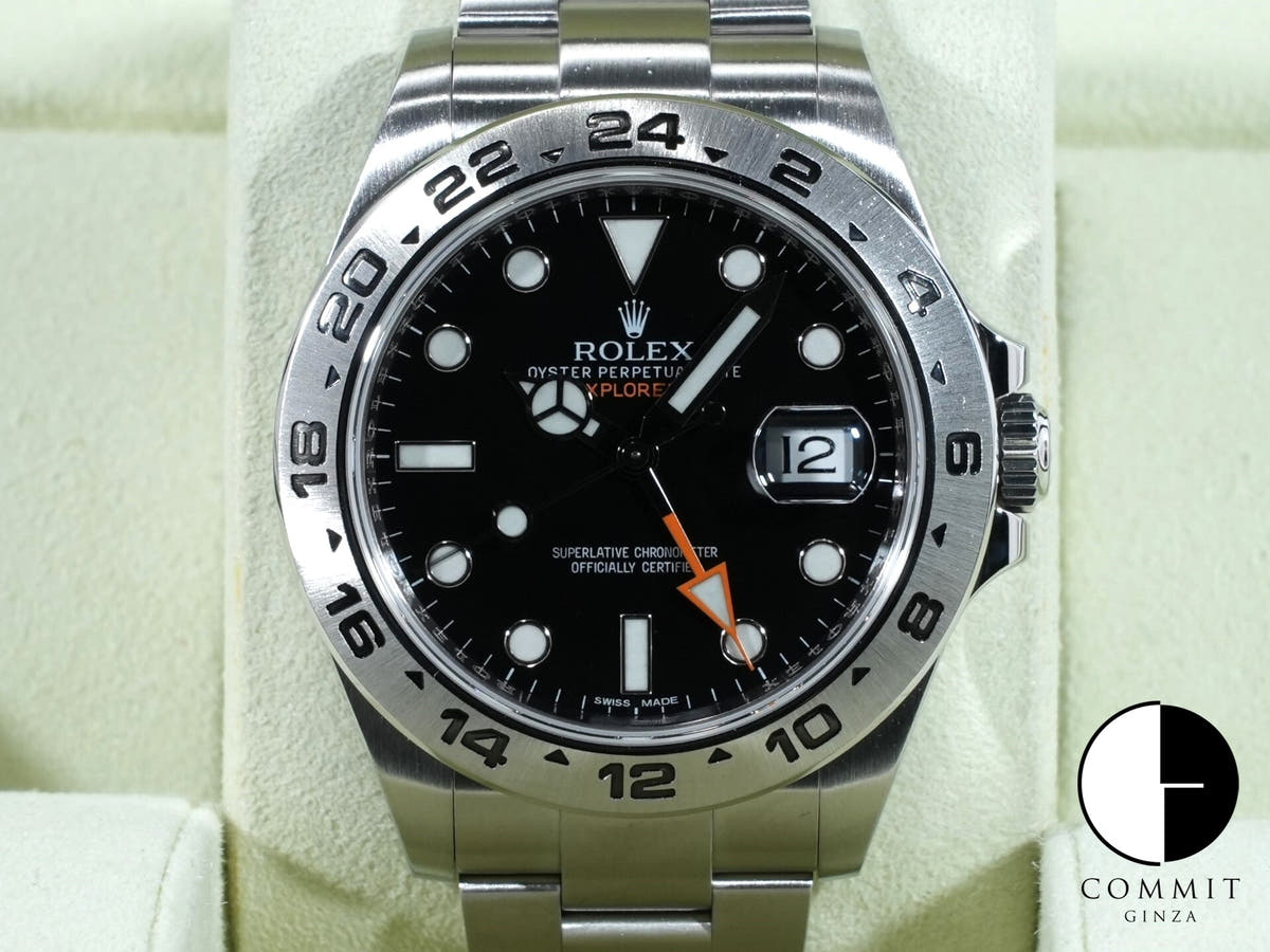 ロレックス エクスプローラーII Ref.216570 ステンレススチール ブラック文字盤