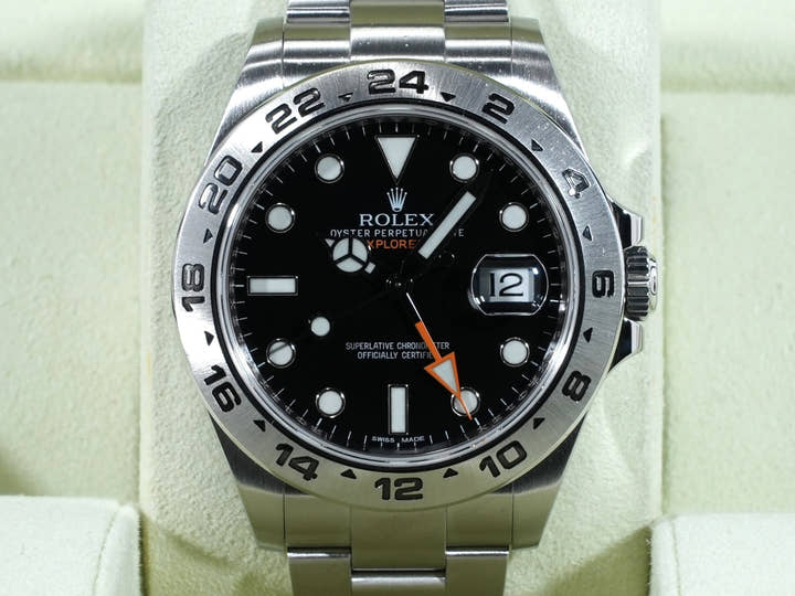 ロレックス エクスプローラーII Ref.216570 ステンレススチール ブラック文字盤
