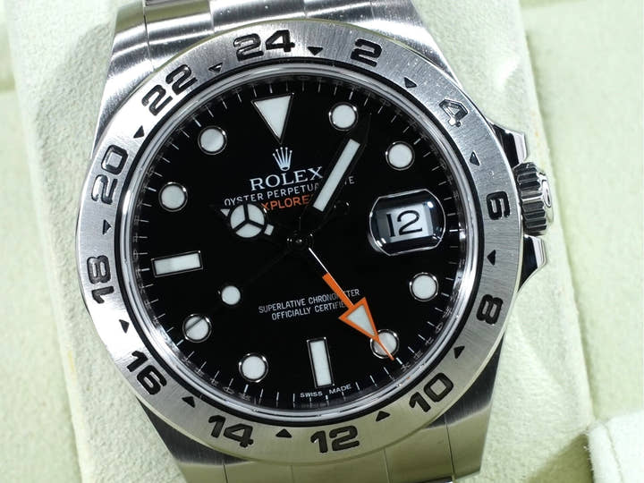 ロレックス エクスプローラーII Ref.216570 ステンレススチール ブラック文字盤