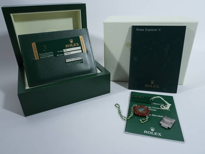 ロレックス エクスプローラーII Ref.216570 ステンレススチール ブラック文字盤