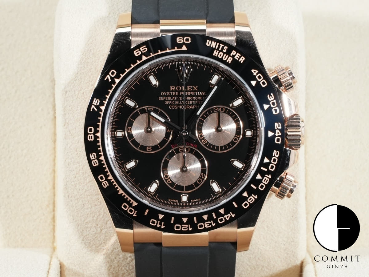 ロレックス デイトナ Ref.116515LN エバーローズゴールド ブラックxピンク文字盤