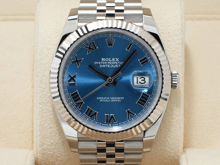 Rolex Datejust 41 Ref. 126334 Stainless Steel/White Gold Azurro Blue Dial Jubilee Bracelet