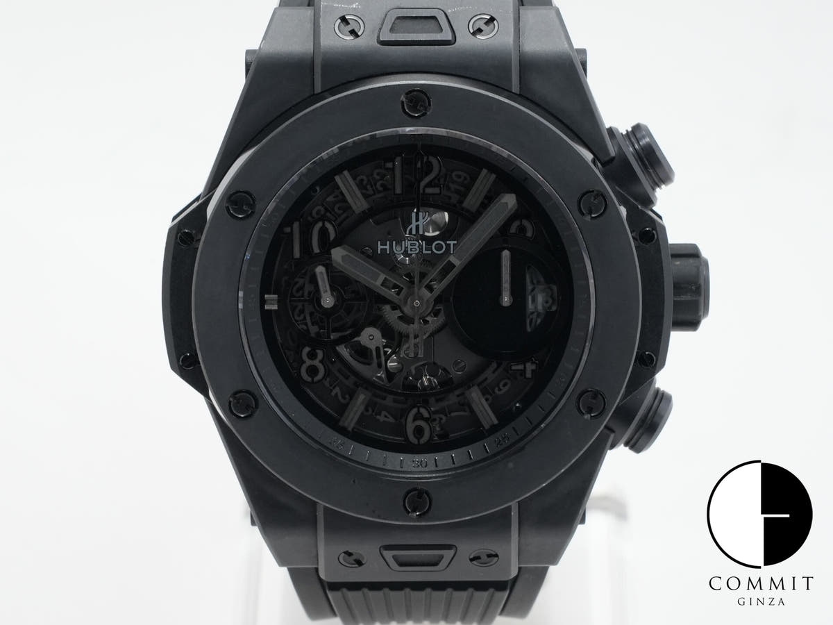ウブロ ビッグバン ウニコ オールブラック Ref.411.CI.1110.RX CE スケルトン文字盤 美中古 4uo5tv6d