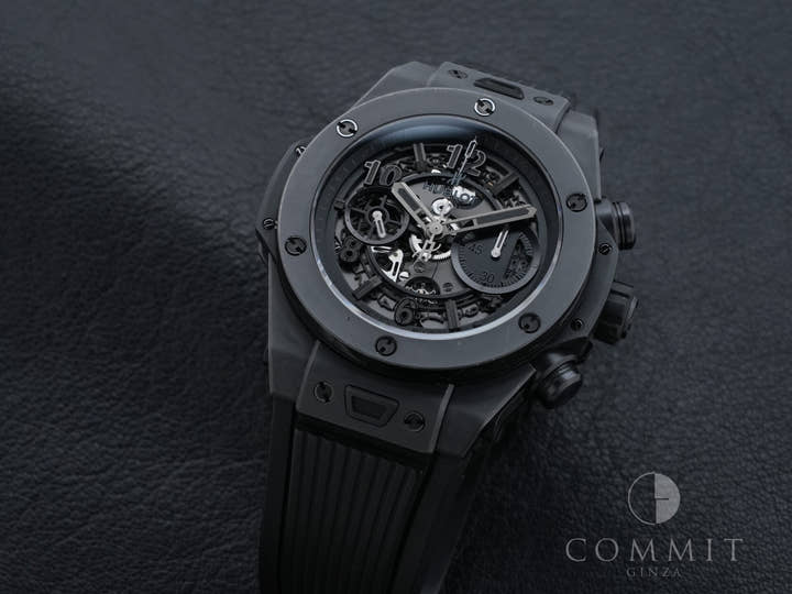 ウブロ ビッグバン ウニコ オールブラック Ref.411.CI.1110.RX CE スケルトン文字盤 美中古 4uo5tv6d