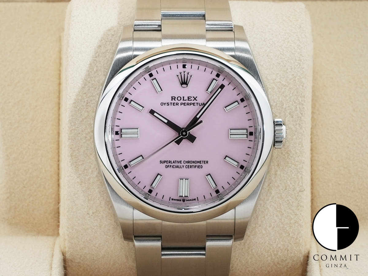 ロレックス オイスターパーペチュアル36 Ref.126000 ステンレススチール キャンディピンク文字盤