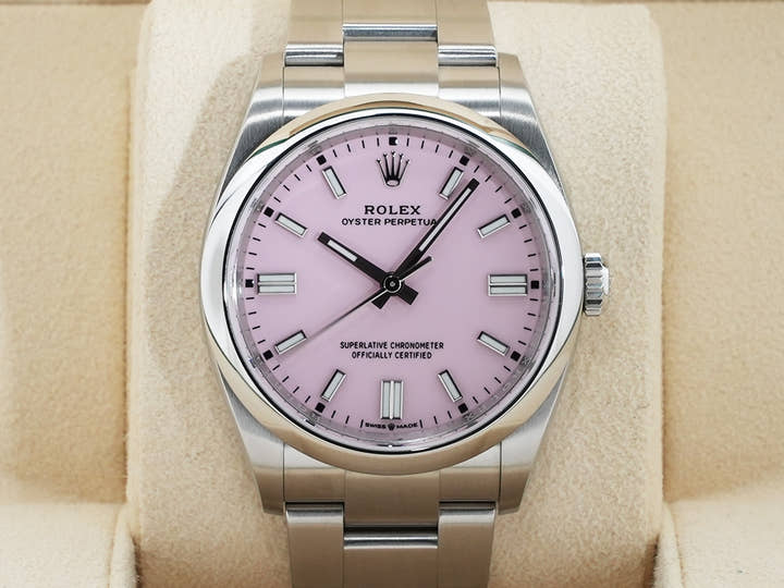 ロレックス オイスターパーペチュアル36 Ref.126000 ステンレススチール キャンディピンク文字盤