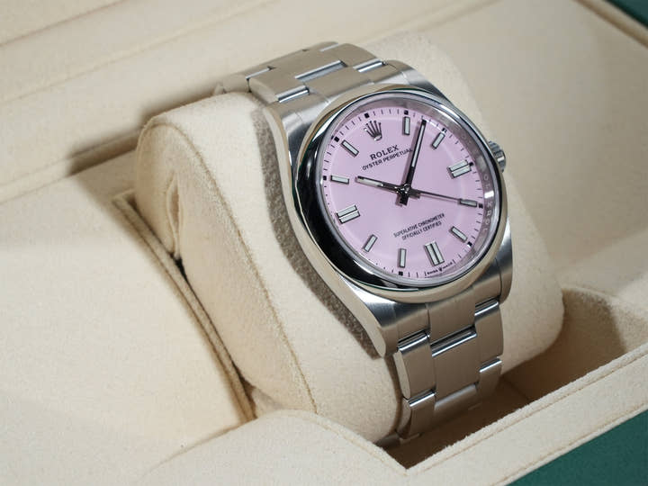 ロレックス オイスターパーペチュアル36 Ref.126000 ステンレススチール キャンディピンク文字盤