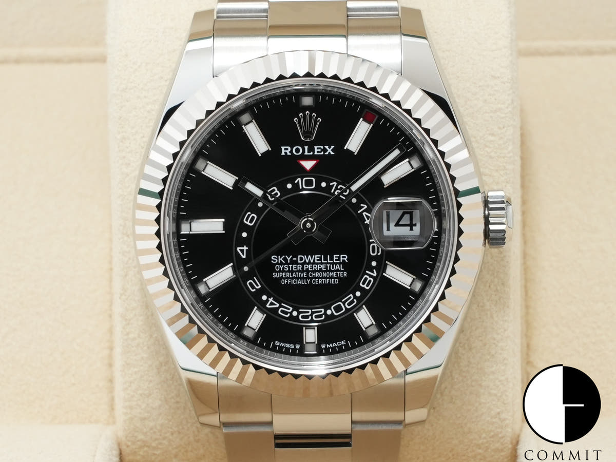 ロレックス スカイドゥエラー Ref.336934 ステンレススチール/ホワイトゴールド ブラック文字盤 オイスターブレスレット