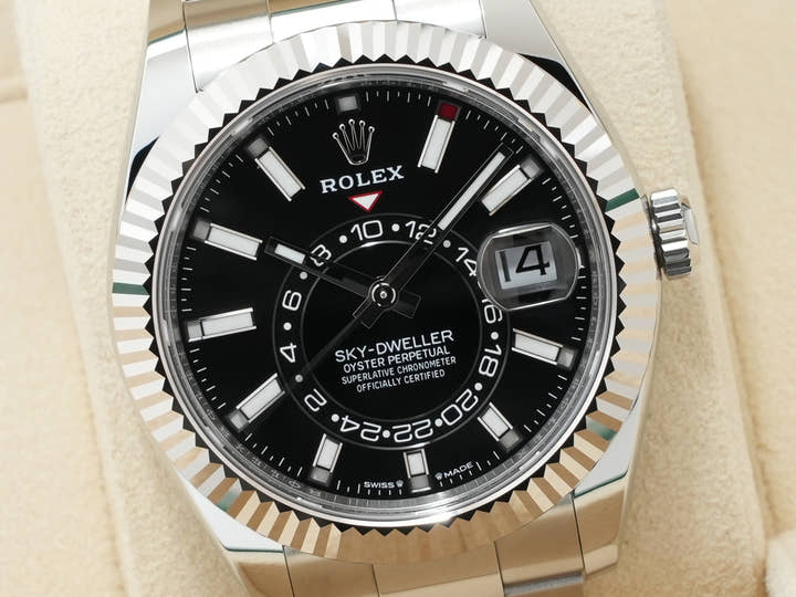 ロレックス スカイドゥエラー Ref.336934 ステンレススチール/ホワイトゴールド ブラック文字盤 オイスターブレスレット
