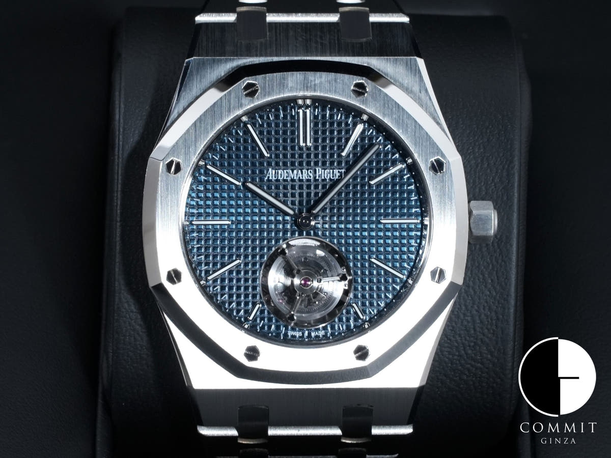Audemars Piguet Royal Oak Flying Tourbillon Extra Thin (RD#3) 50th Anniversary Ref. 26670ST.OO.1240ST.01 Stainless Steel Blue Dial