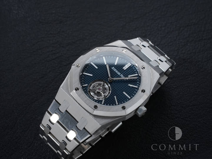 Audemars Piguet Royal Oak Flying Tourbillon Extra Thin (RD#3) 50th Anniversary Ref. 26670ST.OO.1240ST.01 Stainless Steel Blue Dial