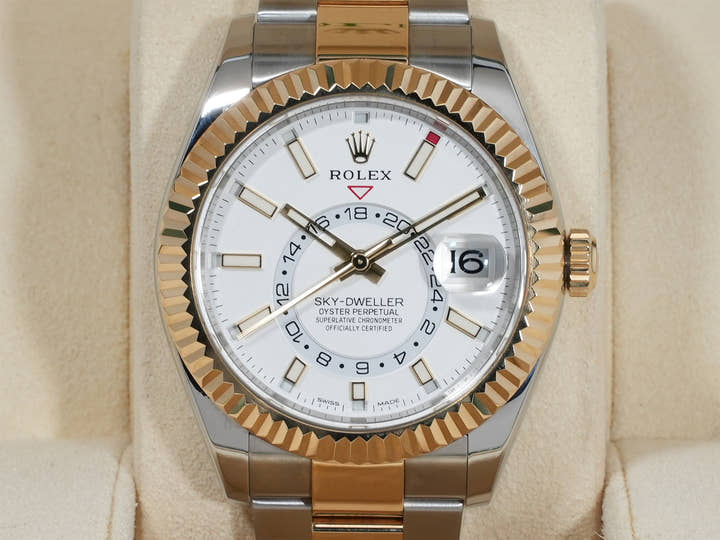 ロレックス スカイドゥエラー Ref.326933 ステンレススチール/イエローゴールド ホワイト文字盤 オイスターブレスレット
