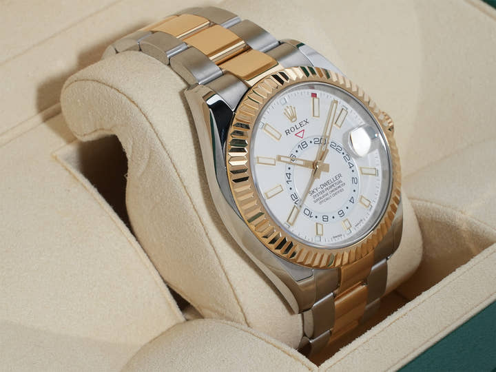 ロレックス スカイドゥエラー Ref.326933 ステンレススチール/イエローゴールド ホワイト文字盤 オイスターブレスレット
