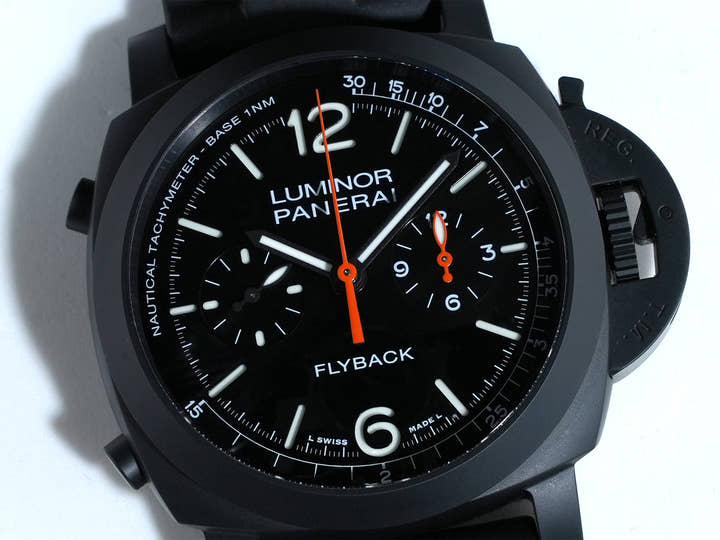 パネライ ルミノール クロノグラフ フライバック セラミカ Ref.PAM01298 セラミック ブラック文字盤 美品 whbdmbg3
