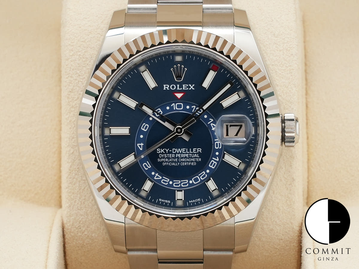 ロレックス スカイドゥエラー Ref.326934 ステンレススチール/ホワイトゴールド ブルー文字盤 オイスターブレスレット