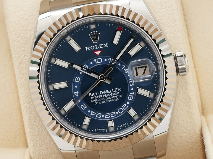 ロレックス スカイドゥエラー Ref.326934 ステンレススチール/ホワイトゴールド ブルー文字盤 オイスターブレスレット
