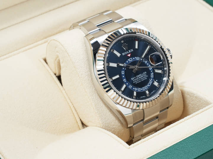 ロレックス スカイドゥエラー Ref.326934 ステンレススチール/ホワイトゴールド ブルー文字盤 オイスターブレスレット