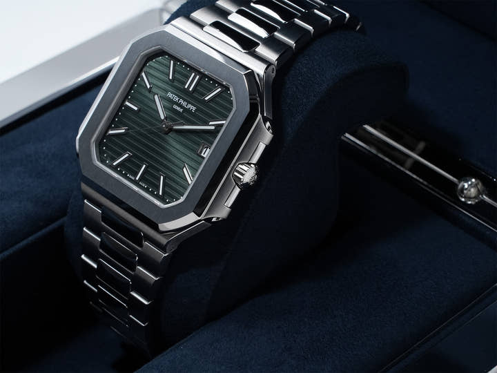 パテックフィリップ キュビタス Ref.5821/1A-001 ステンレススチール グリーン文字盤