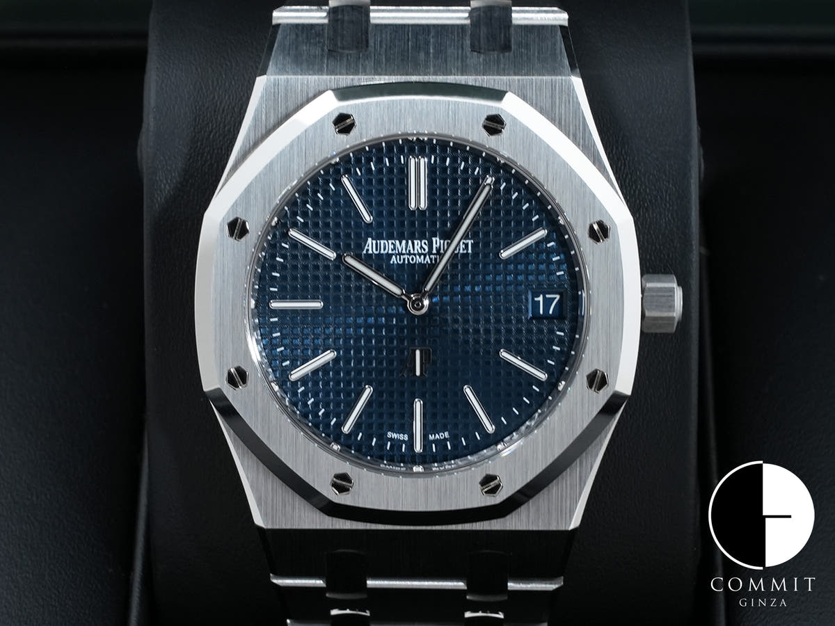 Audemars Piguet Royal Oak Jumbo Extra-Thin Ref. 16202ST.OO.1240ST.02 Stainless Steel Night Blue Dial