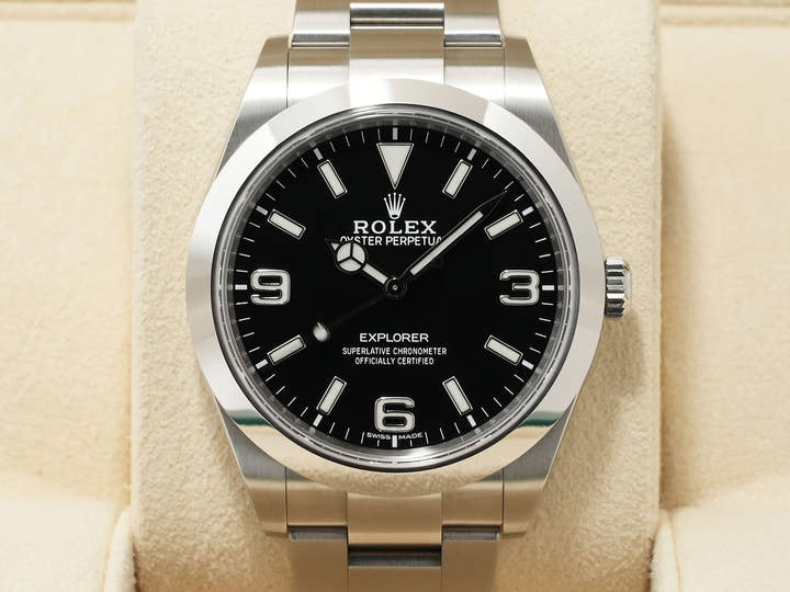 ロレックス エクスプローラーI Ref.214270 ステンレススチール ブラック文字盤