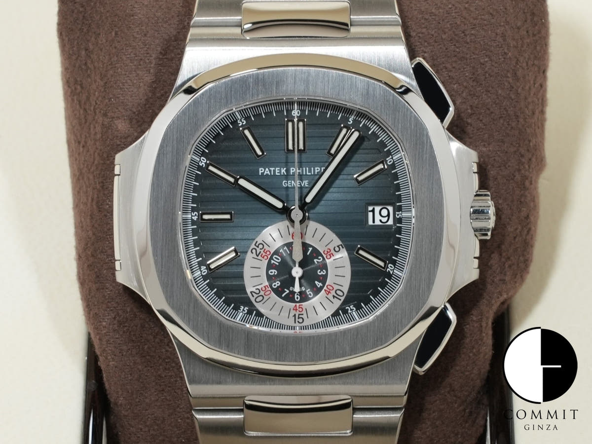 パテックフィリップ ノーチラス クロノグラフ Ref.5980/1A-001 ステンレススチール ブルー文字盤