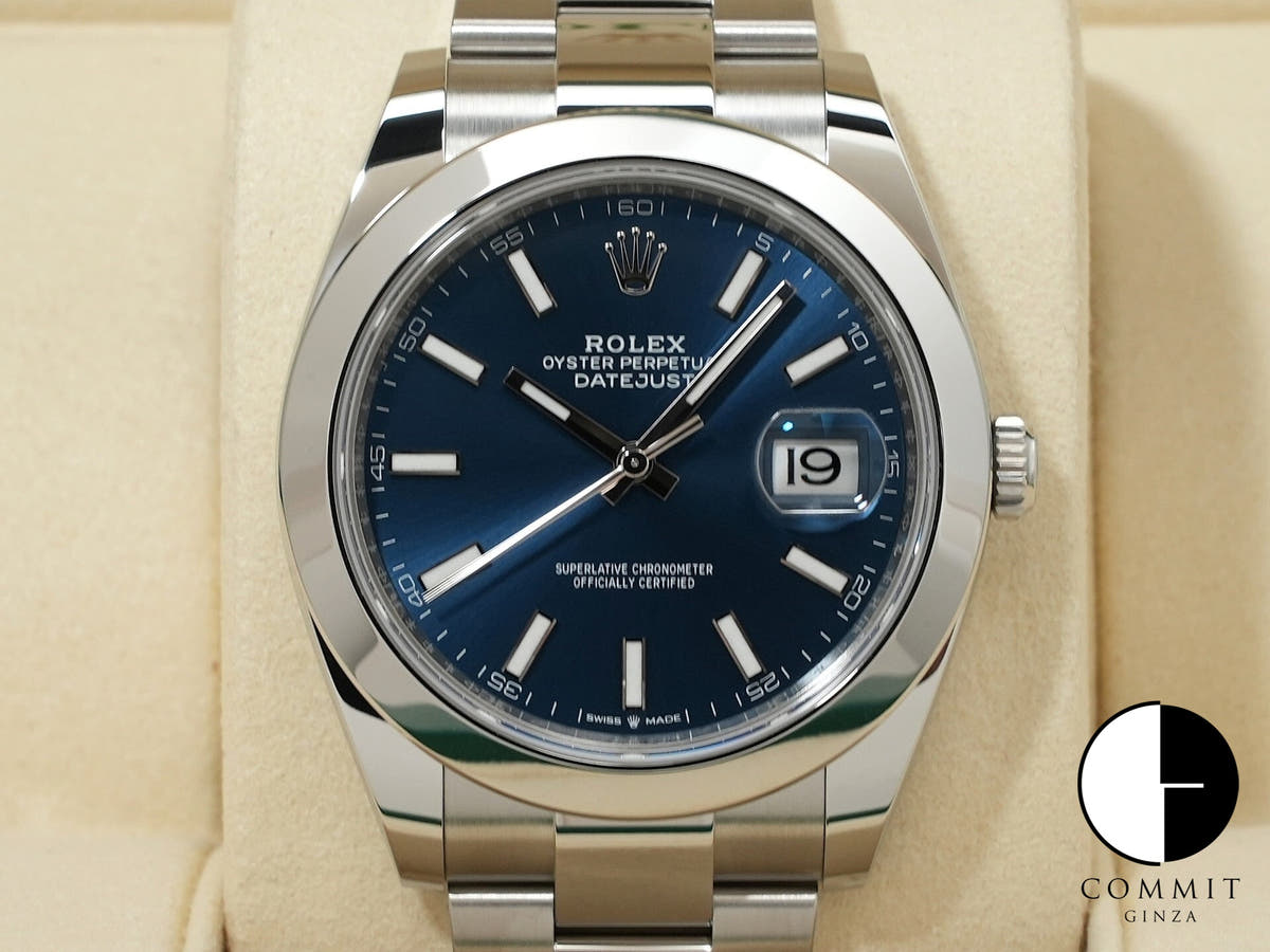 Rolex Datejust 41 Ref. 126300 Stainless Steel Azurro Blue Dial