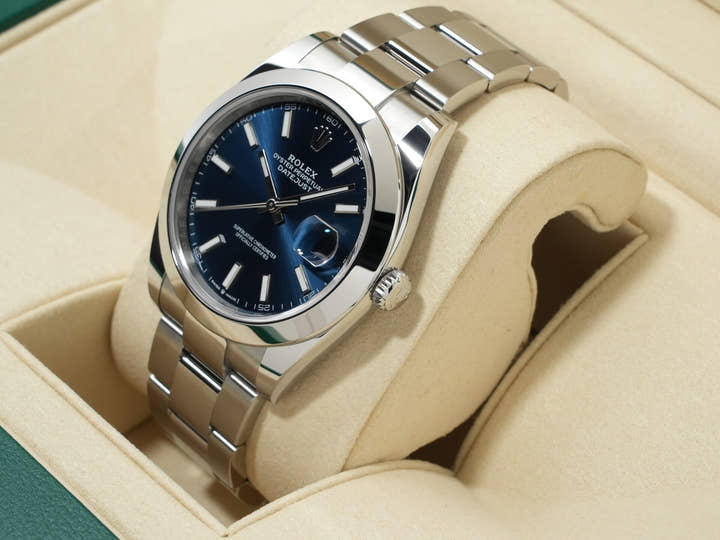Rolex Datejust 41 Ref. 126300 Stainless Steel Azurro Blue Dial