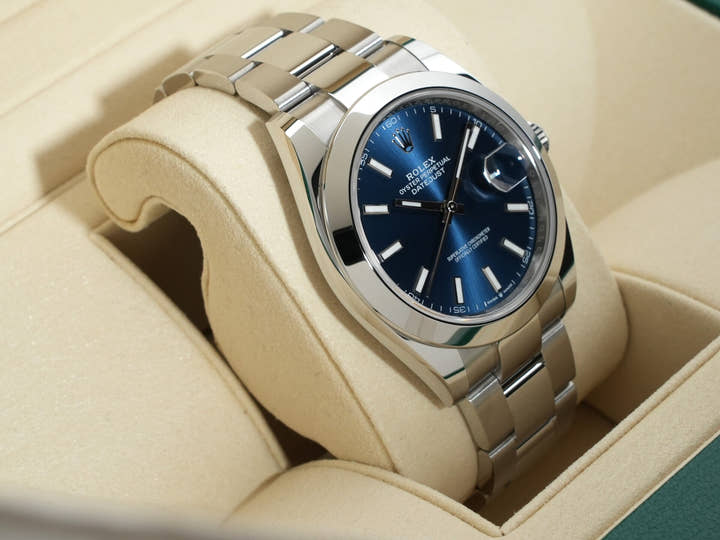 Rolex Datejust 41 Ref. 126300 Stainless Steel Azurro Blue Dial