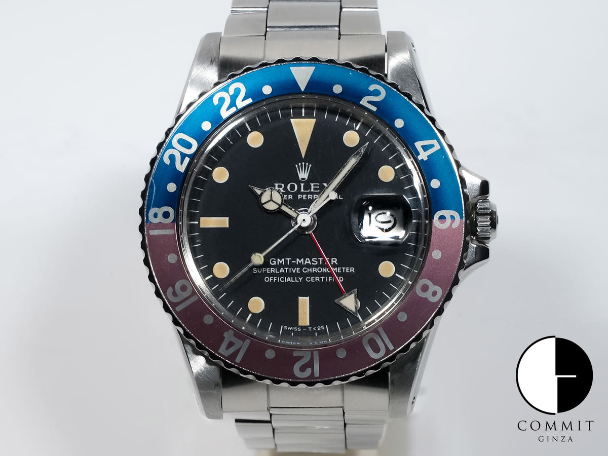 ロレックス GMTマスター Ref.1675 ステンレススチール ブラック文字盤 オイスターブレスレット