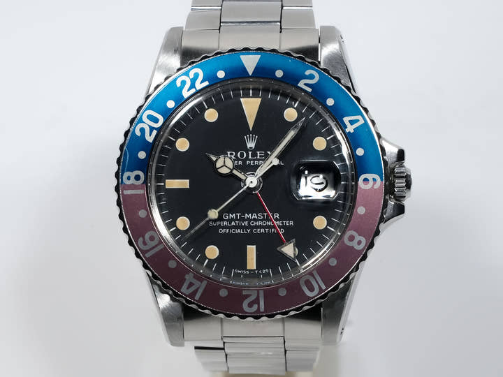 ロレックス GMTマスター Ref.1675 ステンレススチール ブラック文字盤 オイスターブレスレット