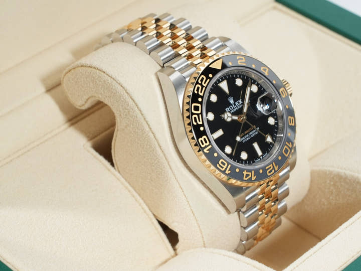 Rolex GMT-Master II Ref. 126713GRNR Stainless Steel/Yellow Gold Black Dial Jubilee Bracelet