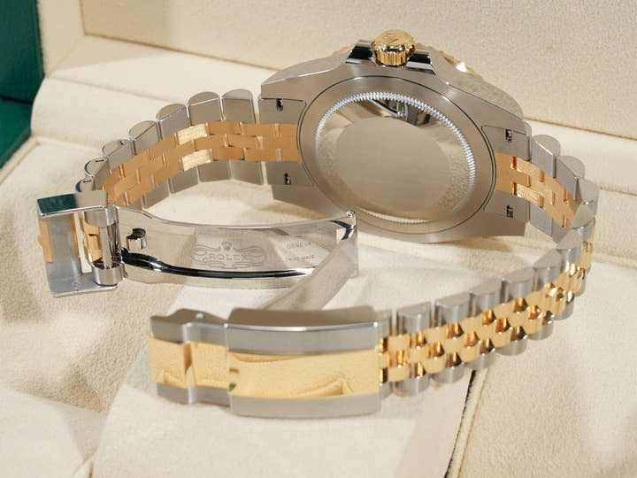 Rolex GMT-Master II Ref. 126713GRNR Stainless Steel/Yellow Gold Black Dial Jubilee Bracelet