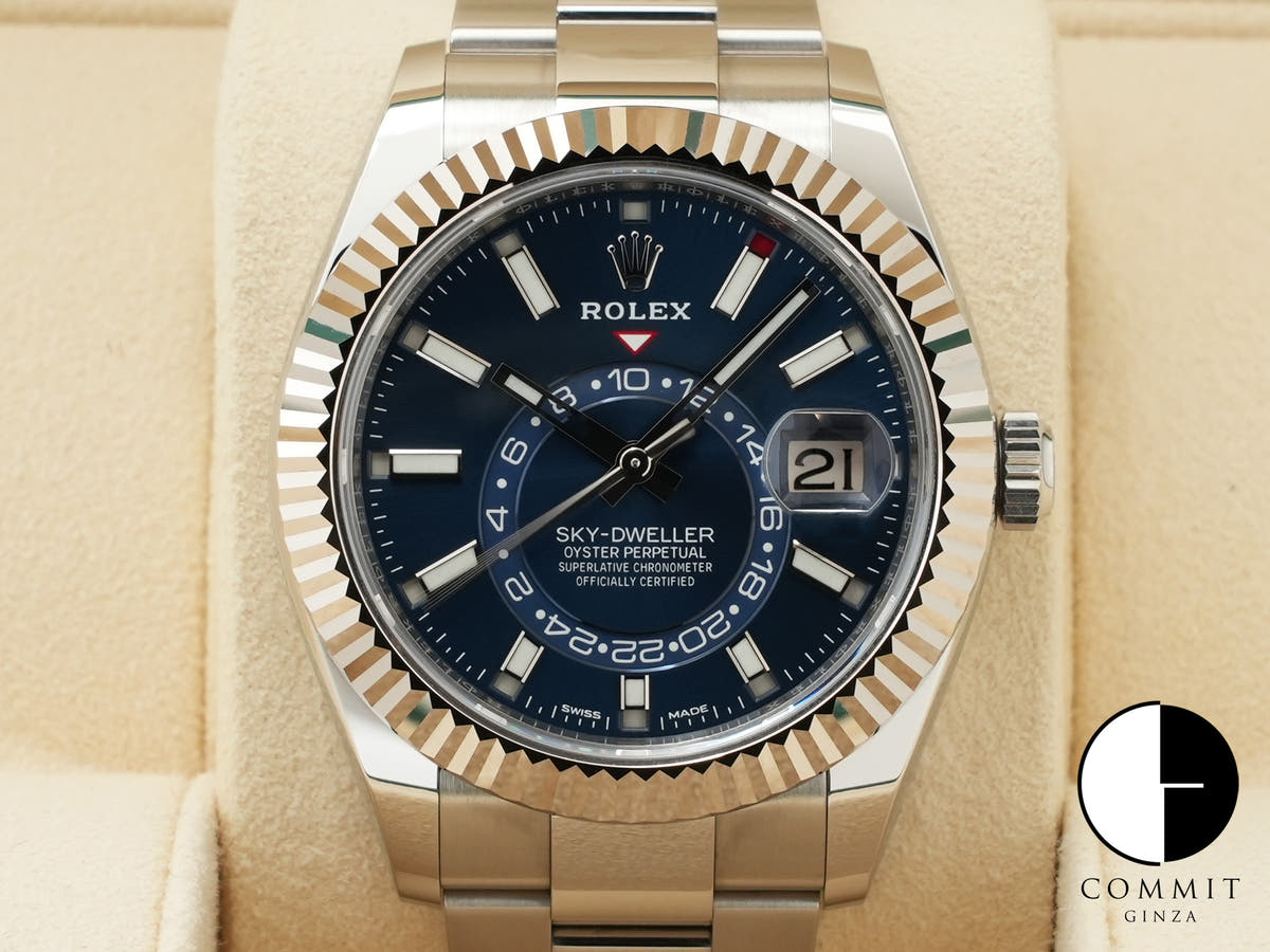 ロレックス スカイドゥエラー Ref.326934 ステンレススチール/ホワイトゴールド ブルー文字盤 オイスターブレスレット