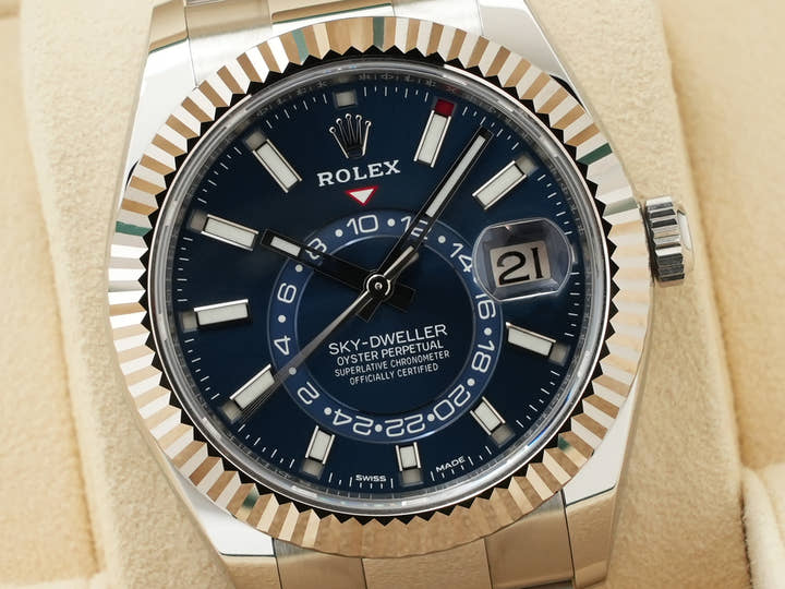 ロレックス スカイドゥエラー Ref.326934 ステンレススチール/ホワイトゴールド ブルー文字盤 オイスターブレスレット