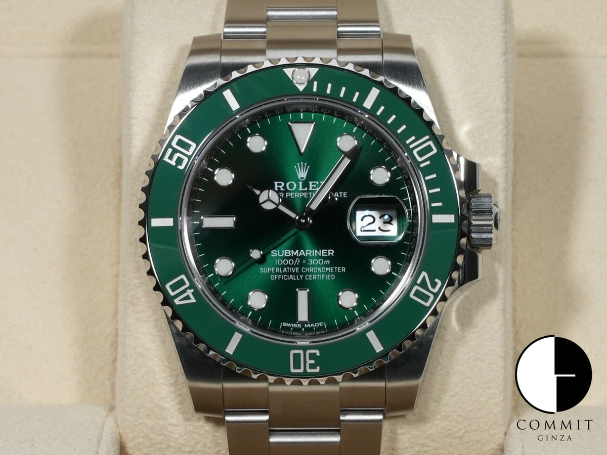 ロレックス サブマリーナー デイト Ref.116610LV ステンレススチール グリーン文字盤
