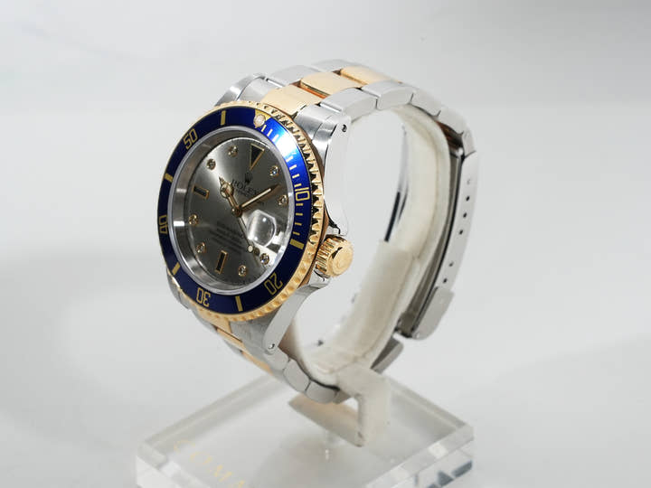 ロレックス サブマリーナー デイト Ref.16613SG ステンレススチール/イエローゴールド グレー文字盤
