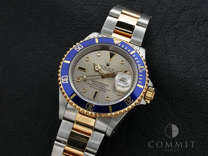 ロレックス サブマリーナー デイト Ref.16613SG ステンレススチール/イエローゴールド グレー文字盤
