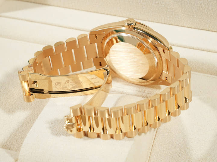 ロレックス デイデイト36 Ref.128238 イエローゴールド グリーンオンブレ文字盤