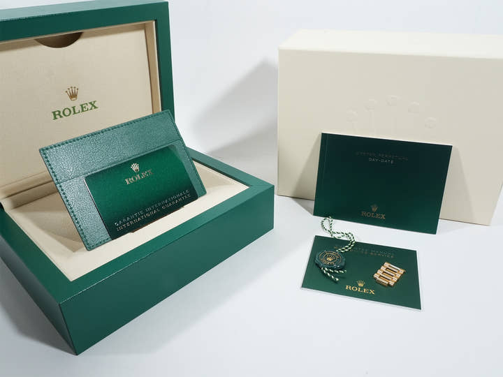 ロレックス デイデイト36 Ref.128238 イエローゴールド グリーンオンブレ文字盤