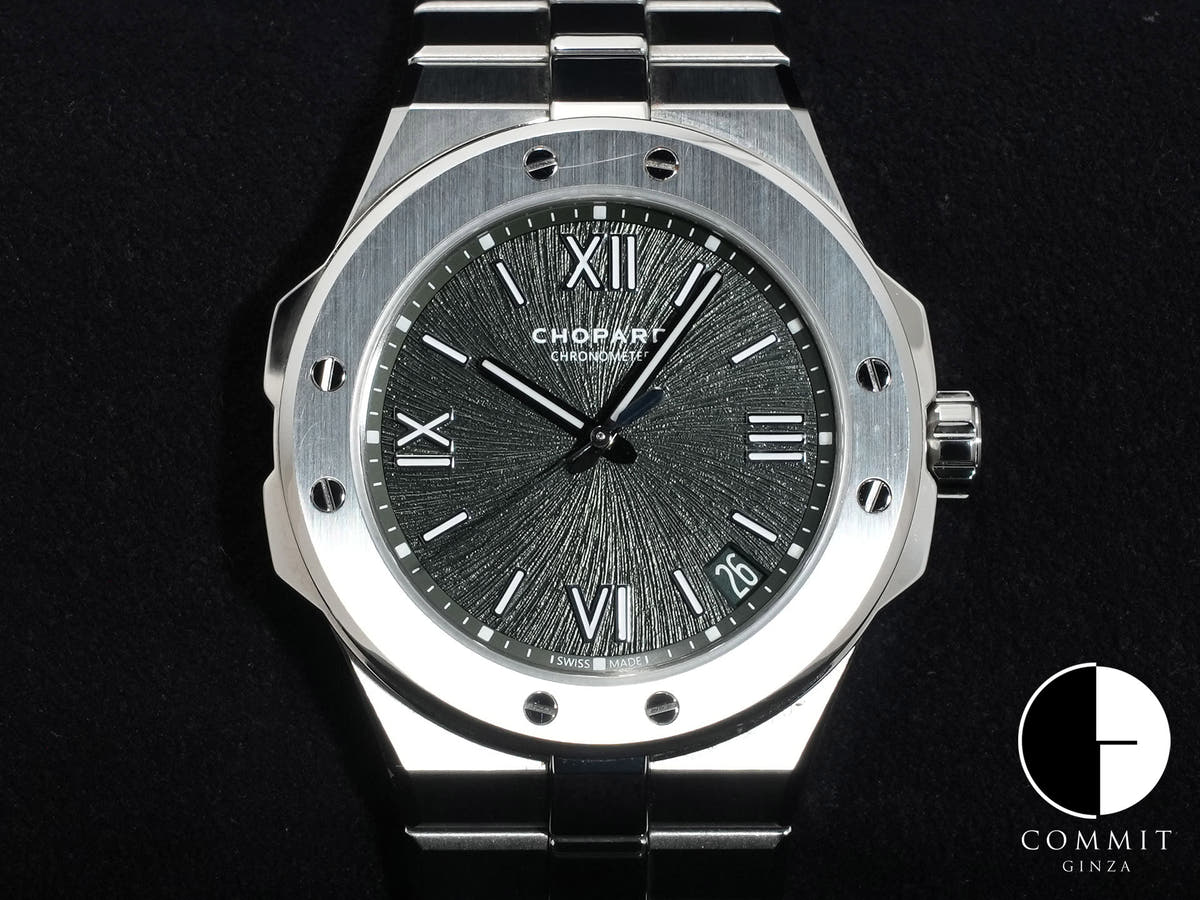 ショパール アルパイン イーグル 41 Ref.298600-3014 SS パイングリーン文字盤 中古 8vxy7btj