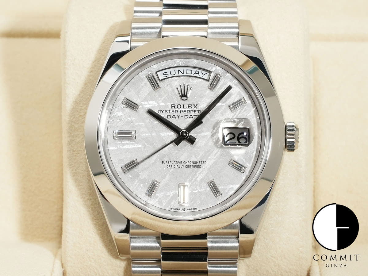 ロレックス デイデイト40 Ref.228206A プラチナ メテオライト文字盤