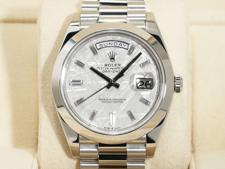 ロレックス デイデイト40 Ref.228206A プラチナ メテオライト文字盤