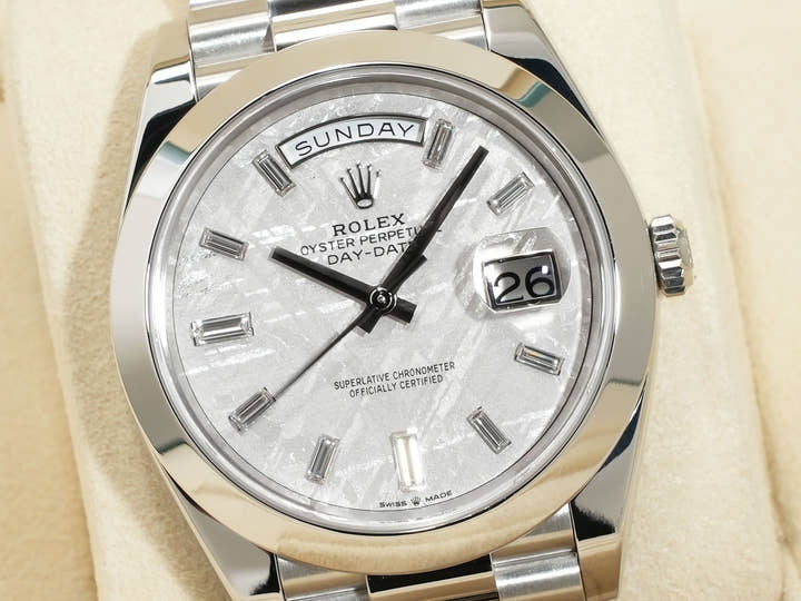 ロレックス デイデイト40 Ref.228206A プラチナ メテオライト文字盤