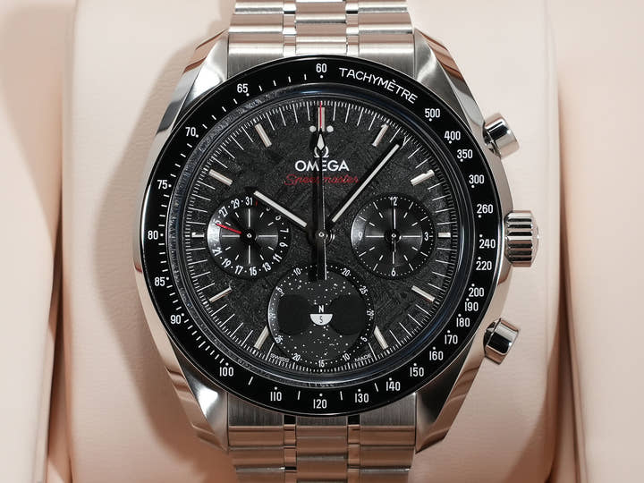 オメガ スピードマスター ムーンフェイズ メテオライト Ref.304.30.43.52.01.001 メテオライト文字盤 未使用 ix6ntmvo