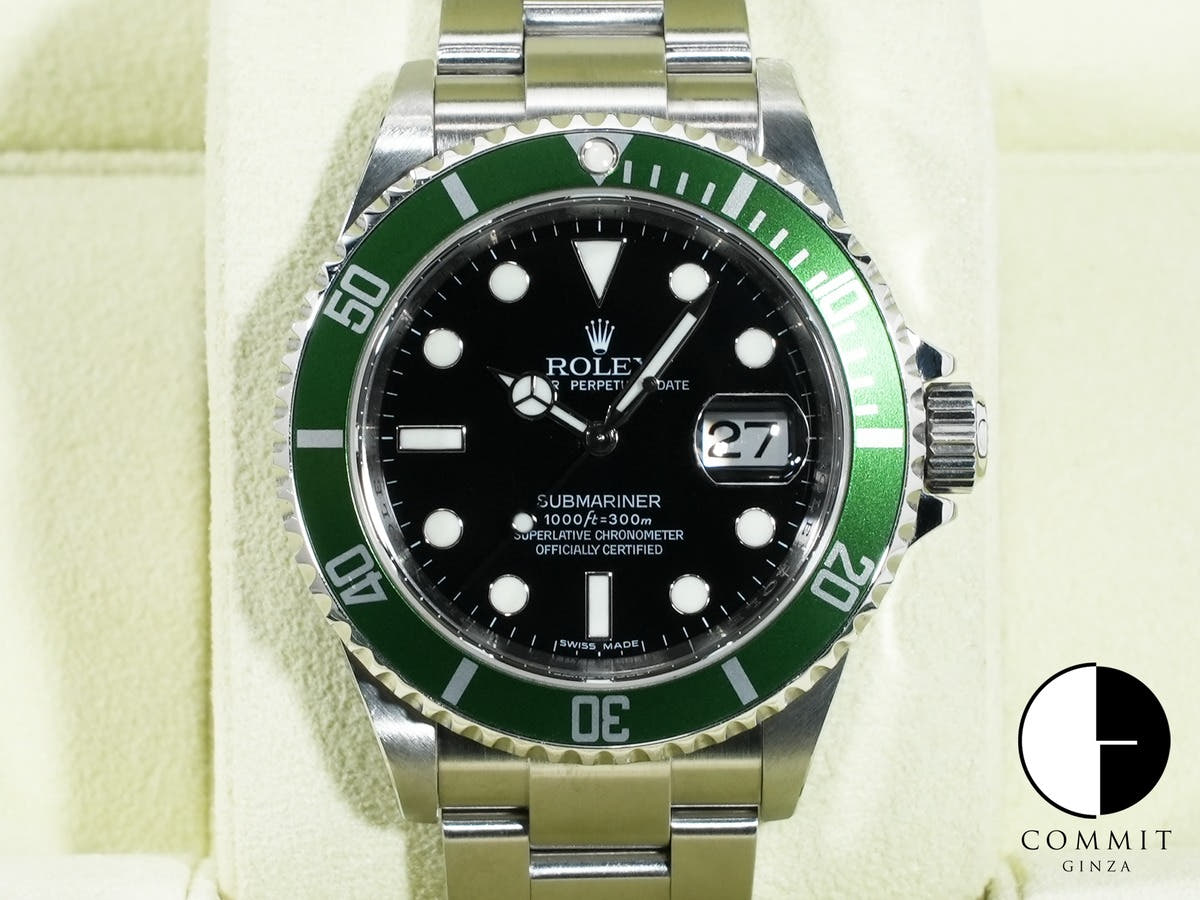 ロレックス サブマリーナー デイト Ref.16610LV ステンレススチール ブラック文字盤 美中古 qpk7322f