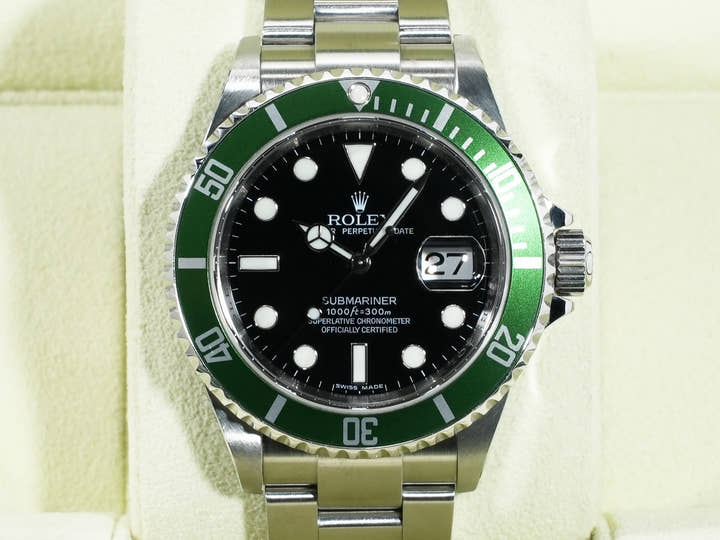ロレックス サブマリーナー デイト Ref.16610LV ステンレススチール ブラック文字盤 美中古 qpk7322f