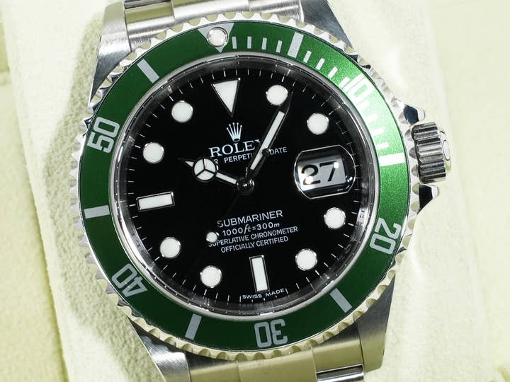 ロレックス サブマリーナー デイト Ref.16610LV ステンレススチール ブラック文字盤 美中古 qpk7322f